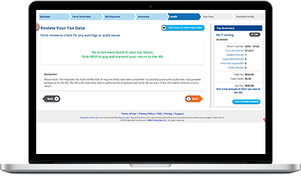 Form 2290 E-filing process - Select Month